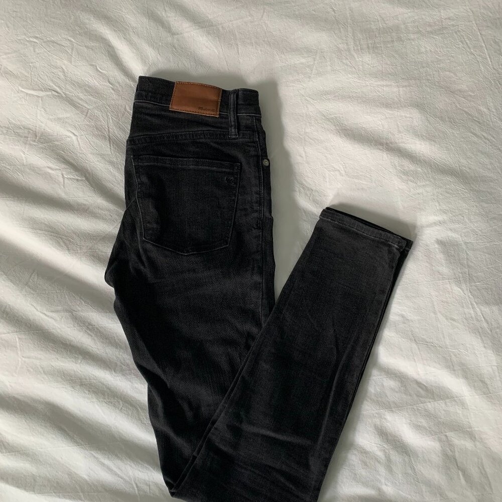 Madewell 9" High Rise Skinny Jeans - Size 24 - Dark Grey